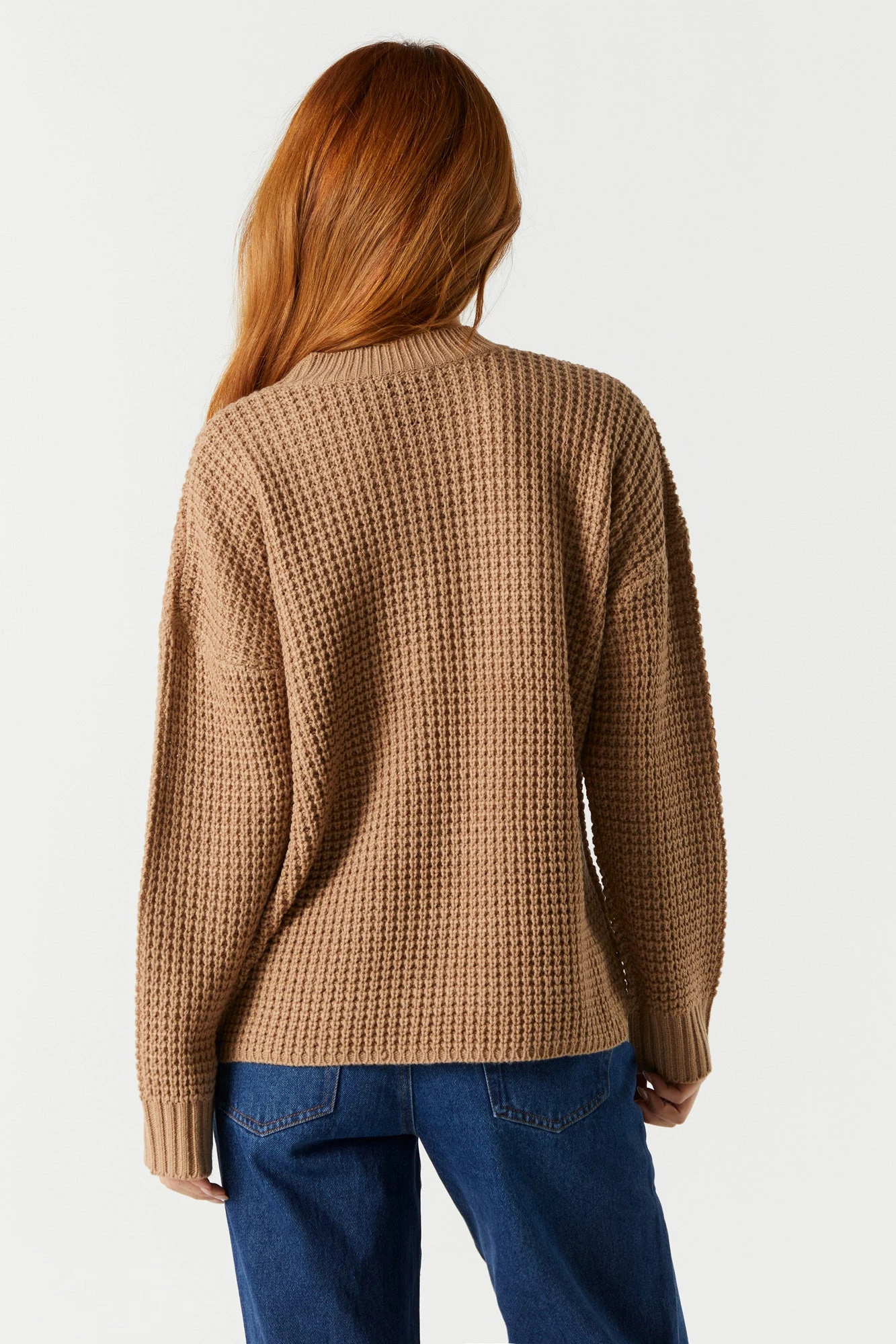 Oversized Waffle Knit Sweater 4 Oversized Waffle Knit Sweater - Image 2