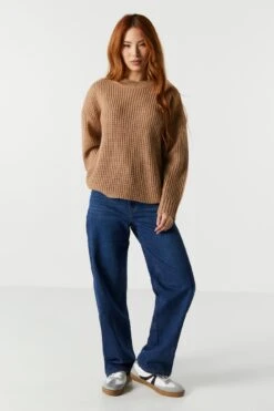 Oversized Waffle Knit Sweater 16 Oversized Waffle Knit Sweater -Mini Aura Shop 070524854100 13 2