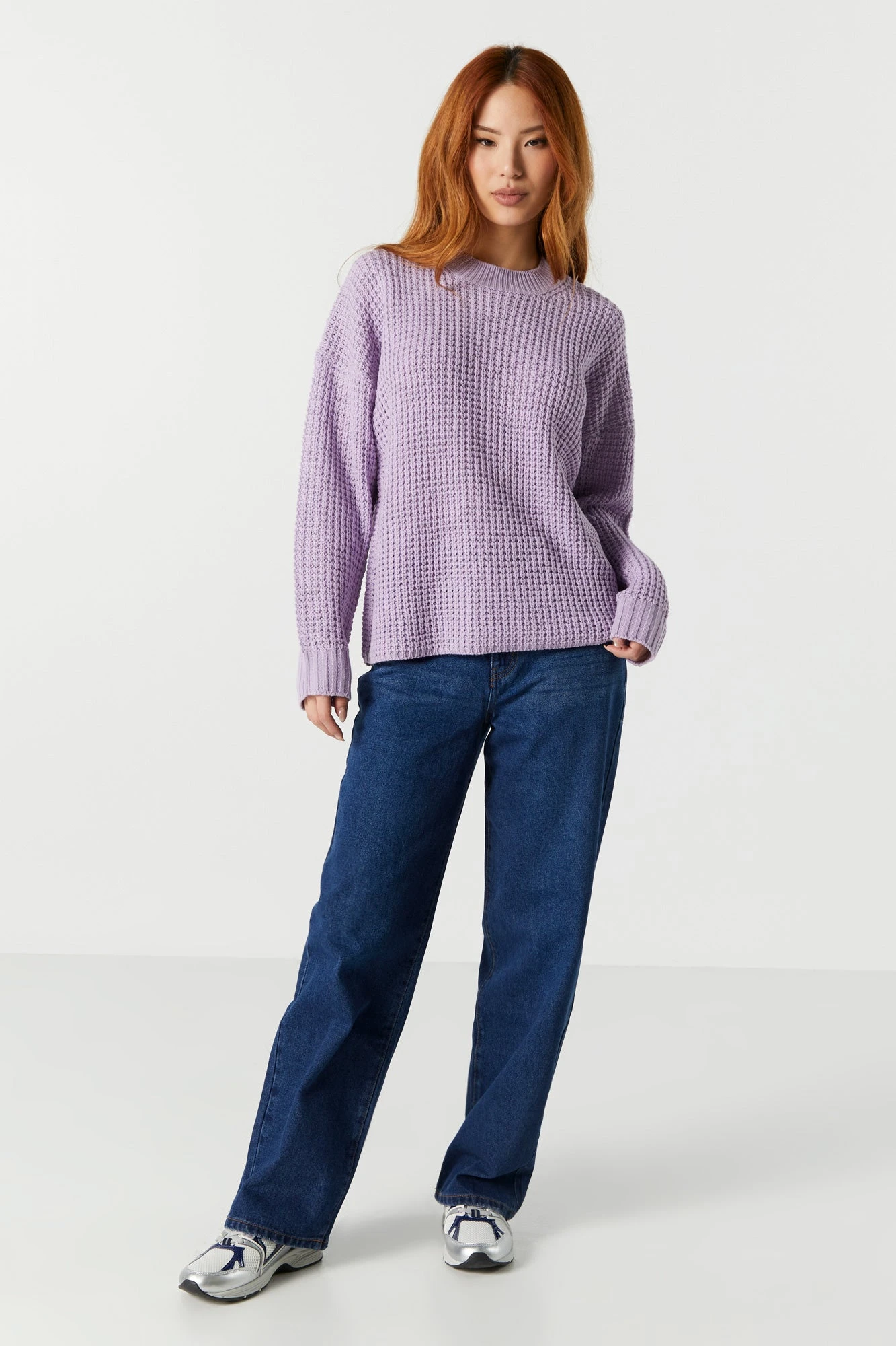 Oversized Waffle Knit Sweater 14 Oversized Waffle Knit Sweater - Image 12