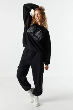 Oregon Embroidered Crewneck Sweatshirt -Mini Aura Shop 070603539213 01 2