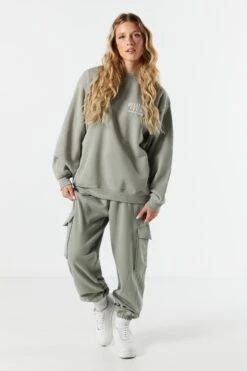 Wellness Club Embroidered Crewneck Sweatshirt -Mini Aura Shop 070603539213 31 2