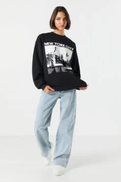 New York City Graphic Fleece Sweatshirt -Mini Aura Shop 070603539214 01 2