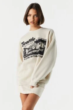 Seattle Graphic Fleece Sweatshirt