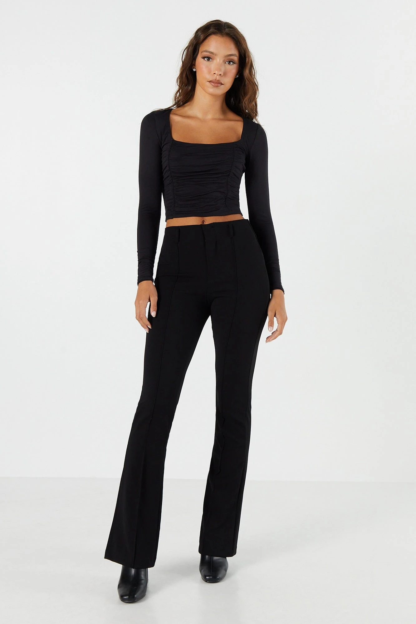 Ruched Long Sleeve Crop Top 8 Ruched Long Sleeve Crop Top - Image 6