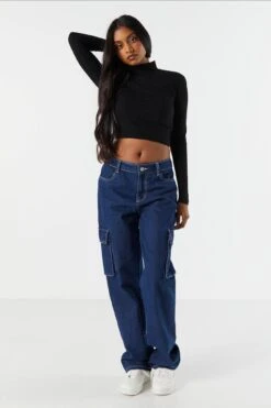 Ribbed Mock Neck Corset Long Sleeve Top 18 Ribbed Mock Neck Corset Long Sleeve Top -Mini Aura Shop 071003039325 01 2