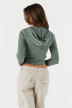 Ribbed Zip-Up Cropped Hoodie 15 Ribbed Zip-Up Cropped Hoodie -Mini Aura Shop 071048289350 31 1