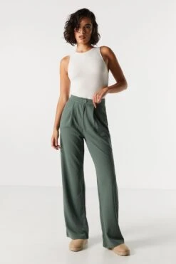 Crepe High Rise Dress Pant -Mini Aura Shop 071248280290 31