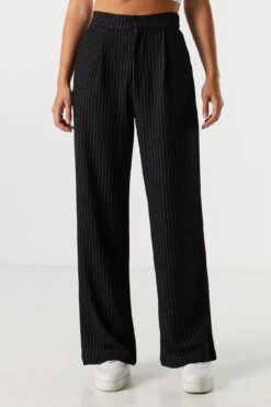 Pinstriped Crepe High Rise Dress Pant 12 Pinstriped Crepe High Rise Dress Pant -Mini Aura Shop 071248281290 68 1