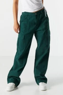 Elastic Waist Straight Leg Cargo Jean -Mini Aura Shop 071439661331 33 1