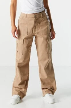 Elastic Waist Straight Leg Cargo Jean -Mini Aura Shop 071439661331 90 1