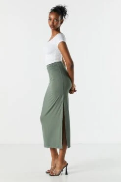 Contour Slit Midi Skirt -Mini Aura Shop 071548282577 31 2