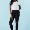 Miami Black Wash Distressed Skinny Jean