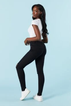 Miami Black Wash Distressed Skinny Jean 7 Miami Black Wash Distressed Skinny Jean -Mini Aura Shop 071639071001 01 2 1