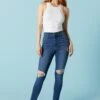 Miami Distressed Dark Wash Skinny Jean 2 Miami Distressed Dark Wash Skinny Jean -Mini Aura Shop 071639071002 39 0