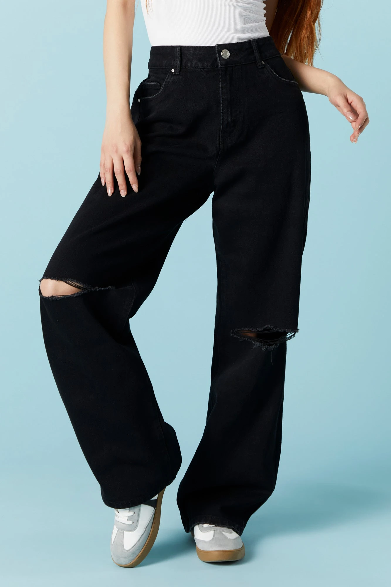 Osaka Black Wash Distressed Baggy Jean 4 Osaka Black Wash Distressed Baggy Jean - Image 2