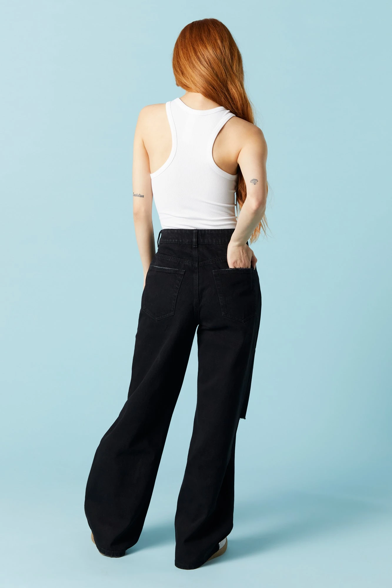 Osaka Black Wash Distressed Baggy Jean 5 Osaka Black Wash Distressed Baggy Jean - Image 3