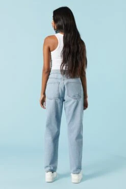 Light Wash Distressed Mom Jean -Mini Aura Shop 071664647796 38 2