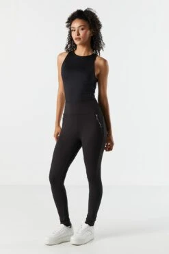 Plaid Zip Pocket Legging