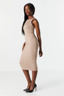 Contour Round Neck Midi Dress -Mini Aura Shop 073003033618 22 2