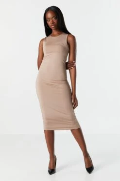 Contour Round Neck Midi Dress -Mini Aura Shop 073003033618 22
