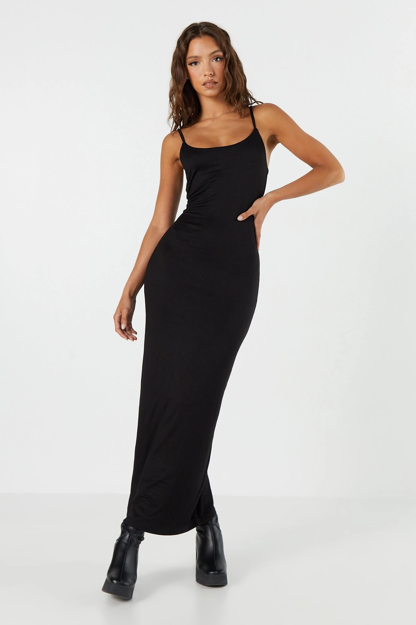 Scoop Neck Bodycon Maxi Dress 3 Scoop Neck Bodycon Maxi Dress