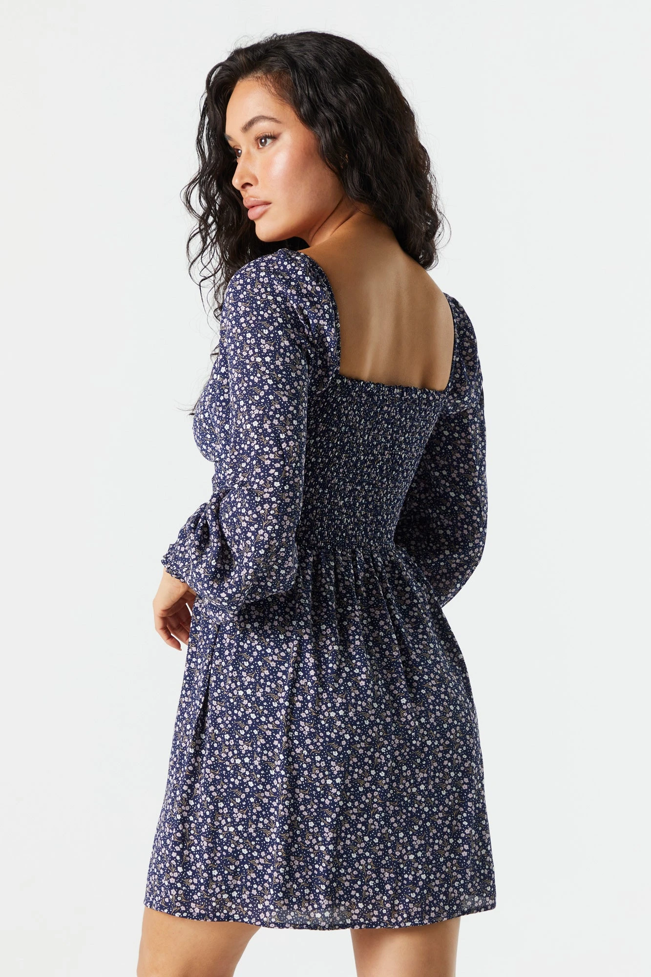 Printed Smocked Milkmaid Dress 4 Printed Smocked Milkmaid Dress - Image 2