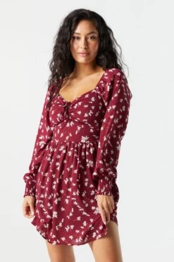 Smocked Milkmaid Long Sleeve Dress