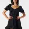 Puff Sleeve Babydoll Mini Dress -Mini Aura Shop 073203033731 01 0