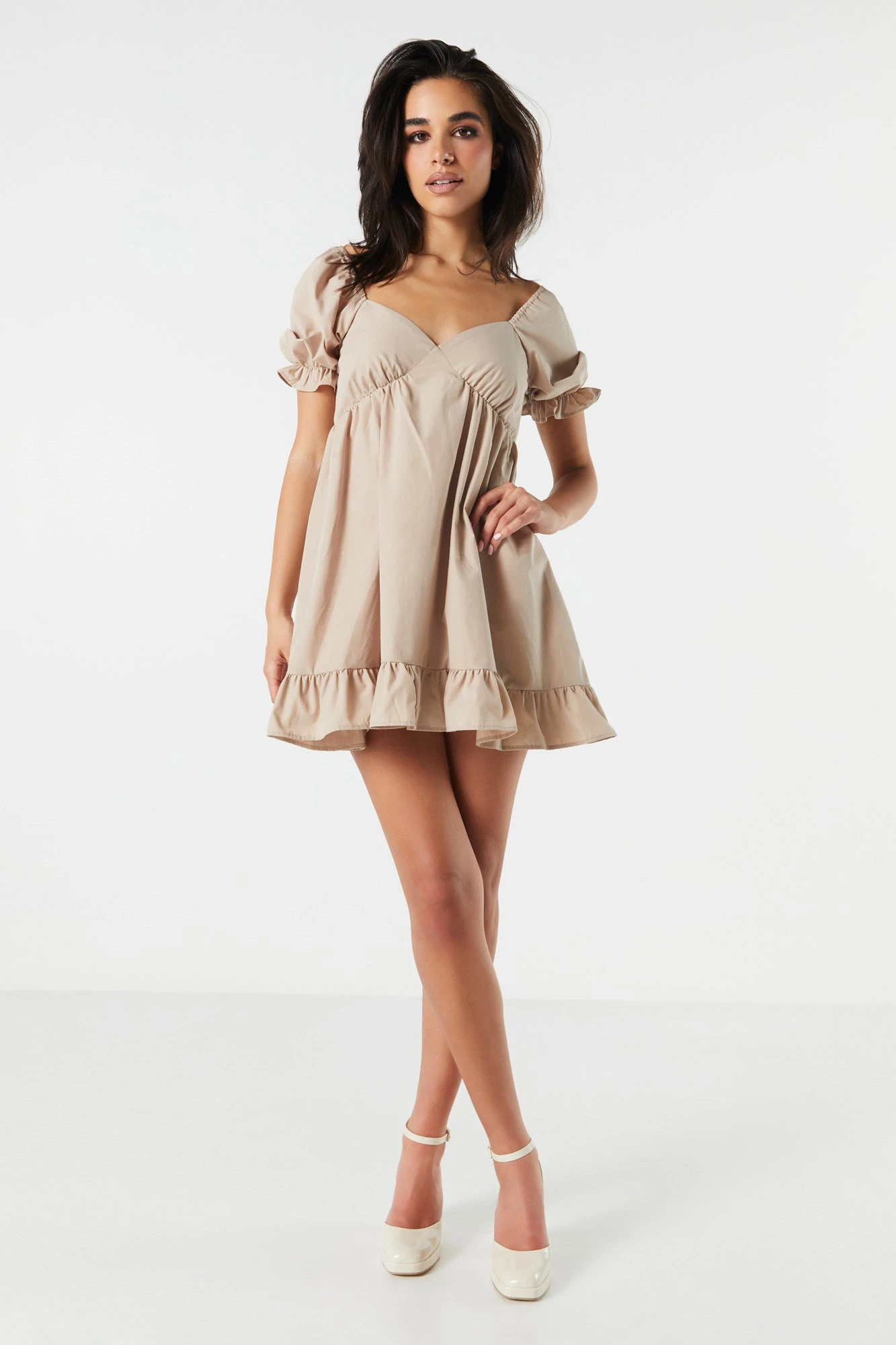 Puff Sleeve Babydoll Mini Dress 11 Puff Sleeve Babydoll Mini Dress - Image 9