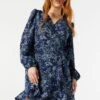 Paisley Print Long Sleeve Wrap Dress 2 Paisley Print Long Sleeve Wrap Dress -Mini Aura Shop 073226313742 41 2
