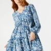 Blue Floral Long Sleeve Tiered Babydoll Dress 2 Blue Floral Long Sleeve Tiered Babydoll Dress -Mini Aura Shop 073226313743 39 0 d96da2eb 7cfd 433a bddb 3badc18b3b74 2