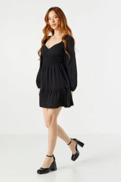 Sweetheart Tiered Babydoll Dress -Mini Aura Shop 073255953744 01 2 1