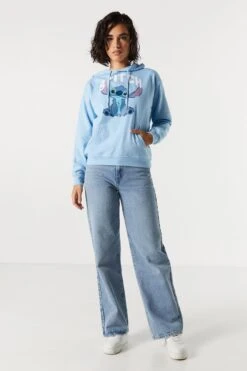 Fleece Stitch Graphic Hoodie -Mini Aura Shop 073515119063 45 2