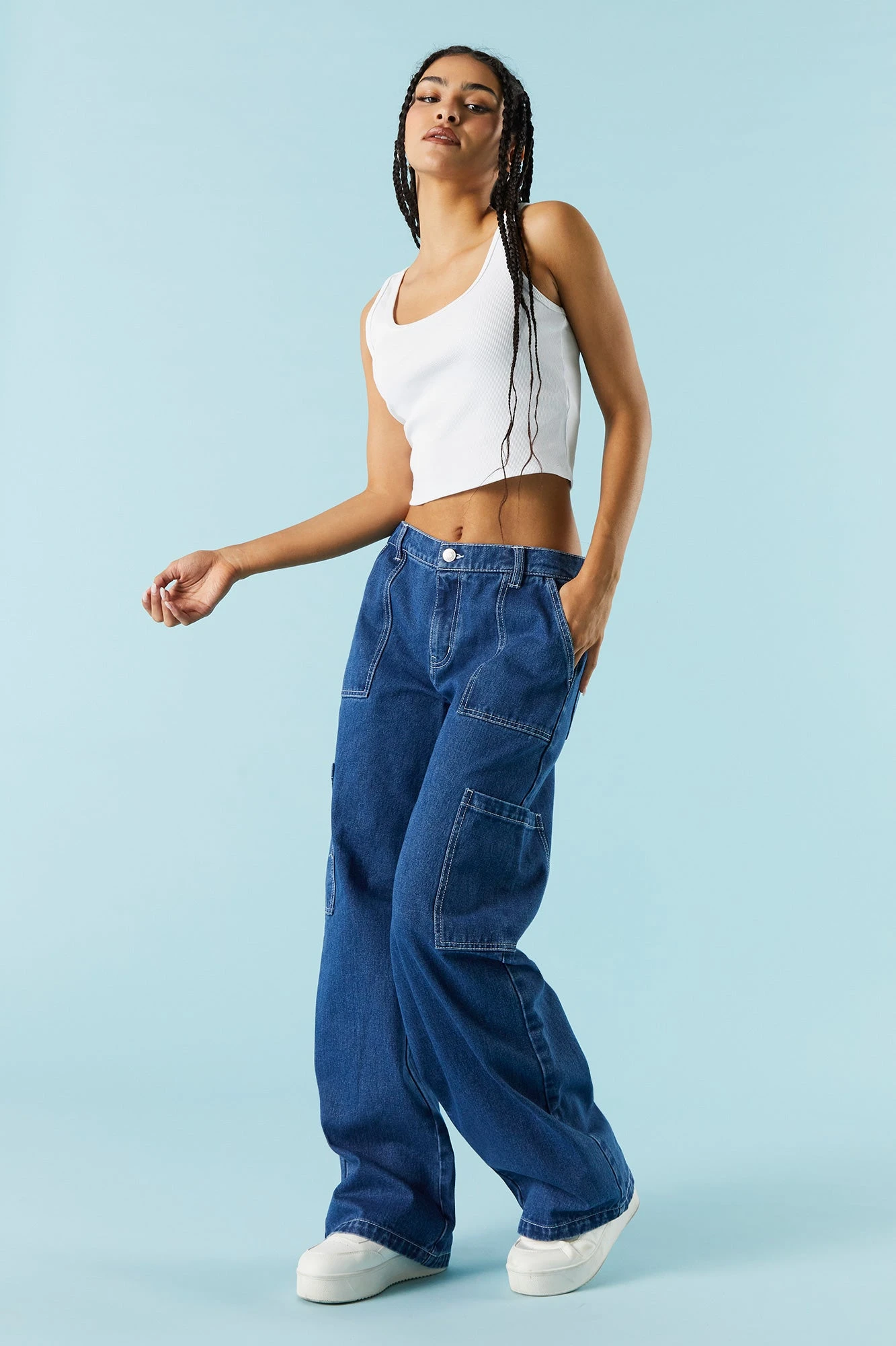 Dark Wash Porkchop Pocket Cargo Jean 3 Dark Wash Porkchop Pocket Cargo Jean