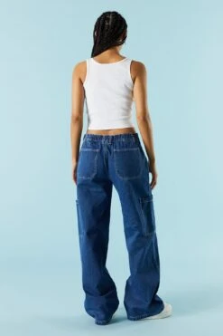 Dark Wash Porkchop Pocket Cargo Jean 7 Dark Wash Porkchop Pocket Cargo Jean -Mini Aura Shop 075639071211 39 2