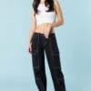 Elastic Waist Cargo Jean