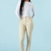 Tan Miami High Rise Skinny Jean -Mini Aura Shop 075639075656 24 0 1