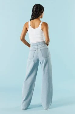 High-Rise Osaka Light Wash Baggy Jean -Mini Aura Shop 075639661165 38 2