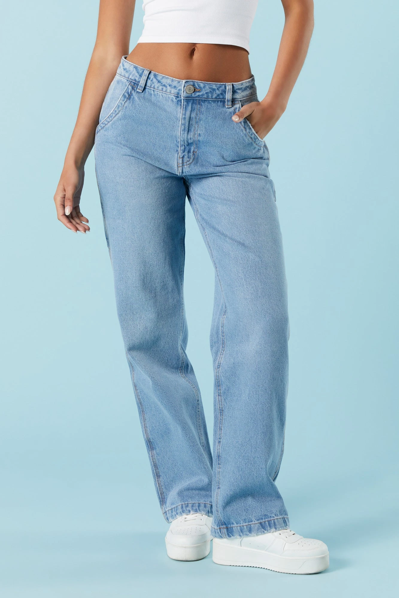 Medium Wash Carpenter Jean 4 Medium Wash Carpenter Jean - Image 2