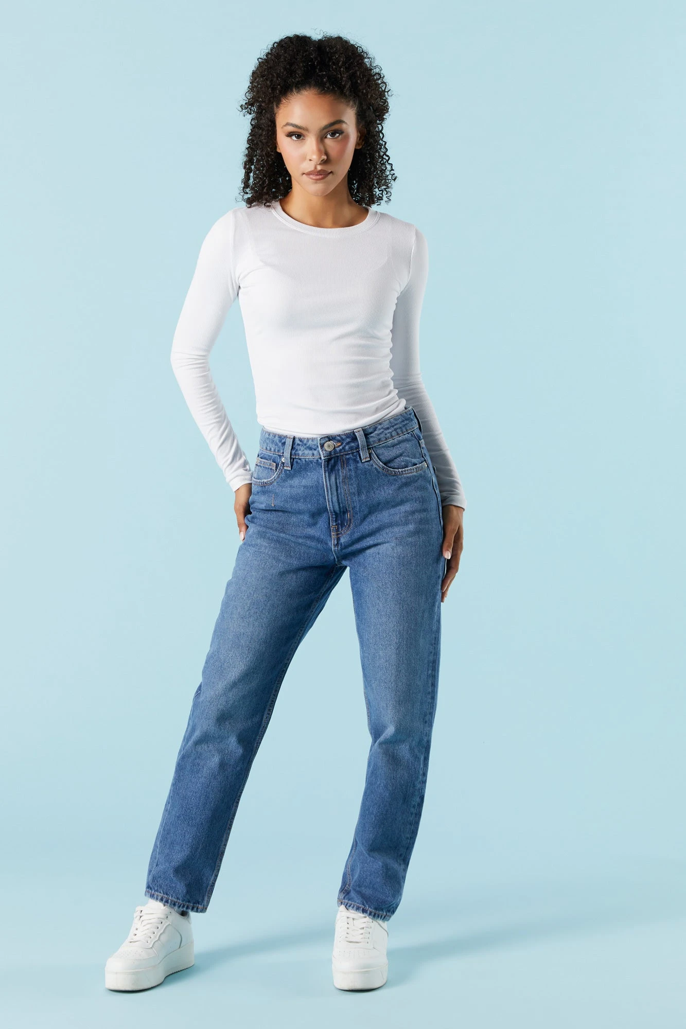Dark Wash Denim Mom Jean 3 Dark Wash Denim Mom Jean