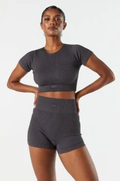 Sommer Ray Seamless Ribbed Active T-Shirt 23 Sommer Ray Seamless Ribbed Active T-Shirt -Mini Aura Shop 078603569260 05