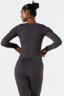 Sommer Ray Seamless Ribbed Long Sleeve Active Top 27 Sommer Ray Seamless Ribbed Long Sleeve Active Top -Mini Aura Shop 078603569261 05 1