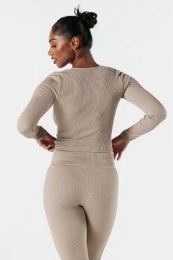 Sommer Ray Seamless Ribbed Long Sleeve Active Top 35 Sommer Ray Seamless Ribbed Long Sleeve Active Top -Mini Aura Shop 078603569261 24 1 1