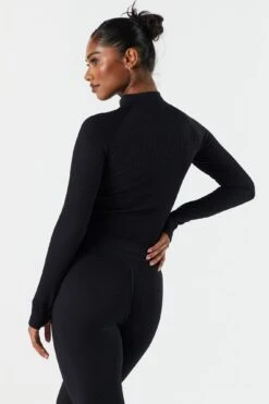 Sommer Ray Seamless Ribbed Quarter Zip Active Top 27 Sommer Ray Seamless Ribbed Quarter Zip Active Top -Mini Aura Shop 078603569262 01 1
