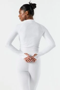 Sommer Ray Seamless Ribbed Quarter Zip Active Top 31 Sommer Ray Seamless Ribbed Quarter Zip Active Top -Mini Aura Shop 078603569262 10 1