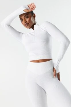 Sommer Ray Seamless Ribbed Quarter Zip Active Top 30 Sommer Ray Seamless Ribbed Quarter Zip Active Top -Mini Aura Shop 078603569262 10