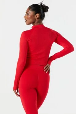 Sommer Ray Seamless Ribbed Quarter Zip Active Top 39 Sommer Ray Seamless Ribbed Quarter Zip Active Top -Mini Aura Shop 078603569262 60 1