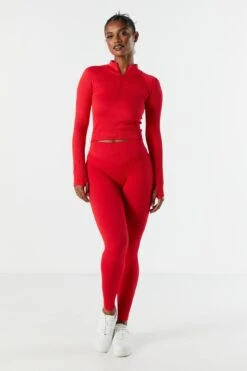 Sommer Ray Seamless Ribbed Quarter Zip Active Top 40 Sommer Ray Seamless Ribbed Quarter Zip Active Top -Mini Aura Shop 078603569262 60 2