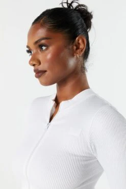 Sommer Ray Seamless Ribbed Zip-Up Active Top -Mini Aura Shop 078603569263 10 3