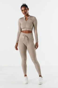 Sommer Ray Seamless Ribbed Zip-Up Active Top -Mini Aura Shop 078603569263 24 2
